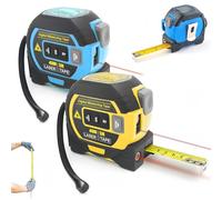 2026 New the Almighty Ruler, Multifunctional Almighty Ruler 3 in 1 Infrared Laser Tape, Digital Tape Measure for Measuring Distance, Area, Volume & Pythagorean Theorem(Yellow+Blue,40M)