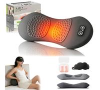 2026 New Triple Therapy Massage Device, Lumbar Massage Back Therapy 3 in 1, Masseur dos et Cervicales, Ergonomic Back Massager with Traction, Vibration & Heat, Masseur Lombaire (BLACK)