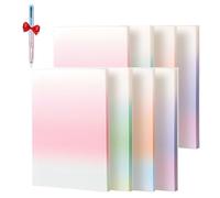 2026 New Upgrade Glitter Sticky Notes for Girl,Glitter Notepad Sticky Notes,3 * 3″Transparent Self-Stick Note,Self-Adhesive Waterproof Pads (8 Pack-B)