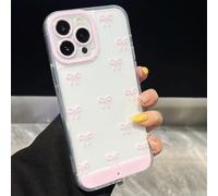 2026 New Upgrade Vibrant LED Bowknot Phone Case for iPhone 11/12/13/14/15/16/17 Plus Pro Max, Luminous Night Light Phone Case Cute Style, Slim Clear Protective Cases (Pink,for iPhone 13 Pro)