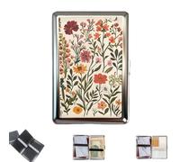 2026 New Vintage Art Deco Versatile Card & Cash Case with RFID Protection, Blocking Metal Ultra SlimID Wallet, Easy Snap Closure, Art Deco Design (D)