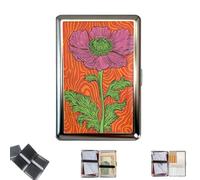 2026 New Vintage Art Deco Versatile Card & Cash Case with RFID Protection, Blocking Metal Ultra SlimID Wallet, Easy Snap Closure, Art Deco Design (B)