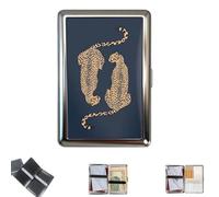 2026 New Vintage Art Deco Versatile Card & Cash Case with RFID Protection, Blocking Metal Ultra SlimID Wallet, Easy Snap Closure, Art Deco Design (F)