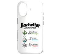 2026 Nouveau Bachelier étudiant Mention Physique Chimie Bio Coque pour iPhone 17