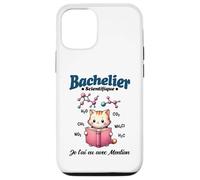 2026 Nouveau Bachelier Mention Homme Science Chaton Molécule Coque pour iPhone 12/12 Pro