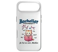 2026 Nouveau Bachelier Mention Homme Science Chaton Molécule Coque pour iPhone Air