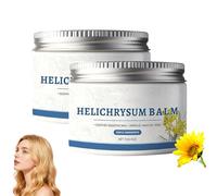 2026 Nouveau Baume Bio À L'hélichryse, Crème Bio À L'hélichryse Pour Réparer La Peau, Soulage Efficacement Le Gonflement Des Jambes, Hydrate En Profondeur, Réduit Les Rougeurs, Ingrédients (2 pièces)