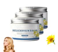 2026 Nouveau Baume Bio À L'hélichryse, Crème Bio À L'hélichryse Pour Réparer La Peau, Soulage Efficacement Le Gonflement Des Jambes, Hydrate En Profondeur, Réduit Les Rougeurs, Ingrédients (3 pièces)