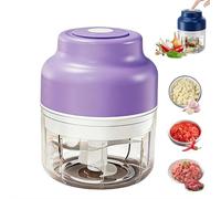 2026 Nouveau chopper d'ail électrique, Mini chopper de légumes portable, Mise à niveau électrique Mini choppers d'ail Set, USB rechargeable, pour mashing oignon, Chili, Gingembre