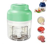 2026 Nouveau chopper d'ail électrique, Mini chopper de légumes portable, Mise à niveau électrique Mini choppers d'ail Set, USB rechargeable, pour mashing oignon, Chili, Gingembre