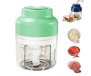 2026 Nouveau chopper d'ail électrique, Mini chopper de légumes portable, Mise à niveau électrique Mini choppers d'ail Set, USB rechargeable, pour mashing oignon, Chili, Gingembre