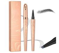 2026 Nouveau Crayon à Sourcils Microblading, Crayon à Sourcils Imperméable à 4 Pointes, Maquillage à Sourcils Naturel Magique Premium, Stylo de Contour Fin (Gris)