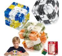 2026 Nouveau Cube Labyrinthe 3D, Labyrinthe à Billes 3D, Rotation Et Navigation, Bille Labyrinthes, ConçU pour Les Enfants De 3 Ans Et Plus Offrant des Heures De Divertissement (3PCS-A)