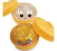 2026 Nouveau Jouet De Boulette De Paillettes Squishy-Boulette Spongieux Paillettes pour Soulager Le Stress, Jouet De Boulettes pour Tout Le Monde (Blanc + Jaune)