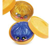 2026 Nouveau Jouet De Boulette De Paillettes Squishy-Boulette Spongieux Paillettes pour Soulager Le Stress, Jouet De Boulettes pour Tout Le Monde (Bleu + Jaune)