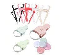 2026 Nouveau kit de mesure du pourcentage de graisse corporelle 3 pièces avec pince à plis cutanés et ruban à mesurer la taille, avec tableau de référence, pour hommes et femmes, pratique pour le suiv