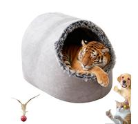 2026 Nouveau lit d'intérieur doux et douillet pour chat - Maison pour chat auto-chauffante et anti-anxiété - Coussin amovible et lavable (dessous antidérapant) pour chats domestiques et petits chiens