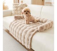 2026 Nouveau lit luxueux et douillet pour chien, en voiture, avec bords surélevés, imperméable et antidérapant, donne aux chiens un sentiment de sécurité et de chaleur (kaki, S)