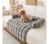 2026 Nouveau lit luxueux pour chien douillet et douillet pour chien, en voiture, avec bords surélevés, imperméable et antidérapant, donne aux chiens un sentiment de sécurité et de chaleur (gris foncé