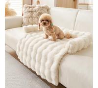 2026 Nouveau lit luxueux pour chien douillet et douillet pour chien, en voiture, avec bords surélevés, imperméable et antidérapant, donne aux chiens un sentiment de sécurité et de chaleur (beige, S)