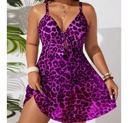 2026 Nouveau maillot de bain d'été pour station balnéaire, imprimé léopard fuchsia sexy et élégant, grande taille. Maillot de bain une pièce ou deux pièces grande taille, maillot de bain de vacances a