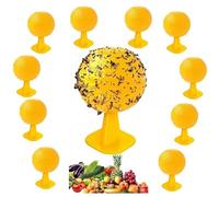2026 Nouveau Piège à Mouche des Fruits, 5/8/10 Pièces Mouches de Fruits Jaunes Boules, Piege a Mouche, Boules de pièges à Mouches, Boule Anti Mouche, piège à Mouches pour Pots de Cours (10 Pièces)