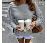 2026 Nouveau pull ample de couleur unie pour femme, début d'automne, Top pour sortir, rentrée scolaire, festival de musique, concert, fête d'anniversaire, vacances d'automne L,M,S,XL,XS,XXLPolyester