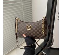 2026 Nouveau sac à bandoulière mode classique en PU imperméable avec design imprimé lettre M et décoration de chaîne en métal. Convient pour le shopping, le transport quotidien, les étudiantes, les je