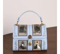 2026 Nouveau sac à main de mode haut de gamme pour femmes, sac Boston en forme d'oreiller de luxe rétro Y2K avec motif de cartes de tarot, sac de médecin avec un motif mignon de chat à l'artisanat exq