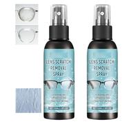 2026 nouveau spray anti-rayures et nettoyant pour lentilles de lunettes, solution d'entretien des lentilles anti-buée, spray nettoyant sans stries de 100 ml, nettoyant lentilles polyvalent (2 Stück)