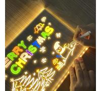 2026 Nouveau Tableau Blanc Effaçable à Sec en Acrylique avec Lumière, Tableau de Notes LED avec Éclairage de Couleurs, Tableau Effaçable à Sec avec Éclairage LED et Support Réglable et 7 Couleurs de