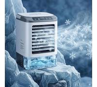 2026 Nouveauté Climatiseur Mobile - 4 Vitesses Climatiseur Mobile sans évacuation avec Moule à Glaçons/Fonction Brumisation/Lumière LED 7 Couleurs/Réservoir 900 ml - Rafraichisseur d'air Silencieux