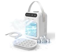 2026 Nouveauté Climatiseur Mobile, Rafraîchisseur d'Air Portable 500ml, 2 Vitesses Climatiseur Mobile sans évacuation avec Moule à Glaçons, Adapté aux chambres, bureaux et camping