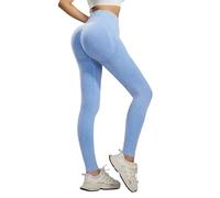 2026 Nouveautés dans les vêtements pour femmes Robe d'été Femmes Leggings sans coutures à taille haute pour Lifting des fesses Yoga avec matériau opaque, bleu ciel, XL