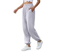 2026 Nouveautés dans les vêtements pour femmes Robe d'été Femmes Pantalon de jogging décontracté avec cordon de serrage à la taille, poche, Jambe large Poignets au niveau des poignets - Pantalon doux