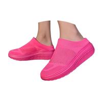 2026 Nouveaux accès Pantoufles à la mode, sandales décontractées unies, sandales de plage en maille respirante, chaussures unisexes confortables, Rose, 43 EU