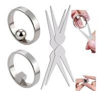 2026 Nouveaux aimants œil de chat en forme d'anneau for ongles, outil d'aimant circulaire creux for la conception de faisceau large de coeur français(2*Mix)