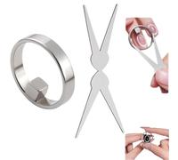 2026 Nouveaux aimants œil de chat en forme d'anneau for ongles, outil d'aimant circulaire creux for la conception de faisceau large de coeur français(Square)