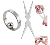 2026 Nouveaux aimants œil de chat en forme d'anneau for ongles, outil d'aimant circulaire creux for la conception de faisceau large de coeur français(Ball)