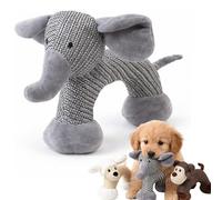 2026 Nouveaux compagnons de Safari en Lin Durable, Jouet interactif apaisant pour Chiot, Animaux à mâcher pour Chien grinçant, soulagent l'ennui et l'anxiété chez Les Chiens Elephant