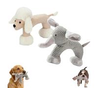 2026 Nouveaux compagnons de Safari en Lin Durable, Jouet interactif apaisant pour Chiot, Animaux à mâcher pour Chien grinçant, soulagent l'ennui et l'anxiété chez Les Chiens Sheep+Elephant