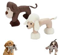 2026 Nouveaux compagnons de Safari en Lin Durable, Jouet interactif apaisant pour Chiot, Animaux à mâcher pour Chien grinçant, soulagent l'ennui et l'anxiété chez Les Chiens Sheep+Monkey