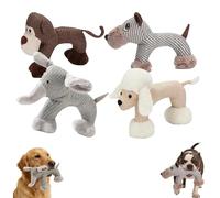 2026 Nouveaux compagnons de Safari en Lin Durable, Jouet interactif apaisant pour Chiot, Animaux à mâcher pour Chien grinçant, soulagent l'ennui et l'anxiété chez Les chie Dog +Monkey+Elephant +Sheep