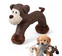 2026 Nouveaux compagnons de Safari en Lin Durable, Jouet interactif apaisant pour Chiot, Animaux à mâcher pour Chien grinçant, soulagent l'ennui et l'anxiété chez Les Chiens Monkey