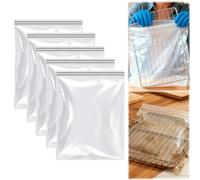 2026 nouveaux sacs de nettoyage de grille de four, sacs PE réutilisables anti-fuite pour grilles de gril à trempage profond, sacs de nettoyage de grille de four robustes sans gommage (5, M)