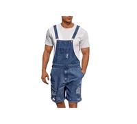 2026 Nouvelle arrivée Denim Global déchiré en détresse Bretelles réglables Multi-Poches Grande Taille décontracté été Longueur au Genou Shorts for Hommes