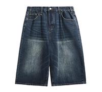 2026 Nouvelle arrivée Y2K en détresse lâche Jambe Large Denim 7 Pouces Entrejambe été décontracté Streetwear Tendance délavé Longueur au Genou Short for Hommes