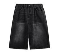 2026 Nouvelle arrivée Y2K en détresse lâche Jambe Large Denim 7 Pouces Entrejambe été décontracté Streetwear Tendance délavé Longueur au Genou Short for Hommes