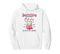 2026 Nouvelle Bachelière Mention Femme Science Chat Molécule Sweat à Capuche