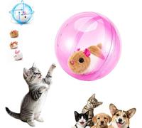 2026 Nouvelle Balle De Chat Interactive Auto-Roulante, Rotation à 360 °, Balle De Chat Mobile Amusante pour Animaux De Compagnie pour Chats, Chiens Chassant (Rose-Souris-B)
